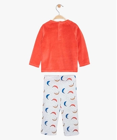 pyjama bebe garcon en velours motif singe rouge9608801_2