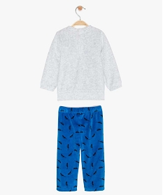 pyjama bebe garcon en velours avec motifs voitures bleu9608901_2
