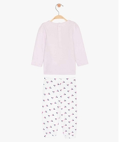 pyjama bebe fille motif cerise fluo 2 pieces en coton bio multicolore9609201_2