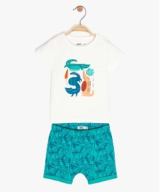 pyjashort bebe garcon motif tropical multicolore9609601_1