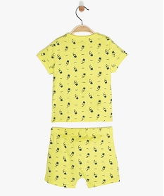 pyjama bebe garcon 2 pieces short tee-shirt jaune9609701_2