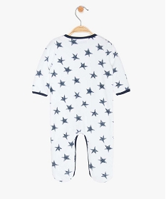 pyjama bebe garcon en velours motif etoiles blanc9609901_2