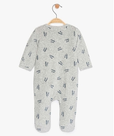 pyjama bebe garcon en velours imprime petit monstre gris pyjamas velours9610001_2
