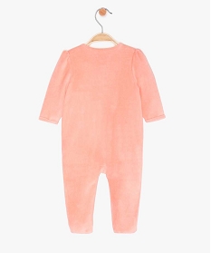 pyjama bebe fille en velours de coton bio a motif arc-en-ciel rose9610101_2