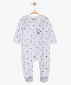 pyjama bebe fille en velours motif cupcakes gris pyjamas velours9610201_1