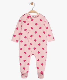 pyjama bebe fille avec motifs coeurs rose pyjamas ouverture devant9610301_1