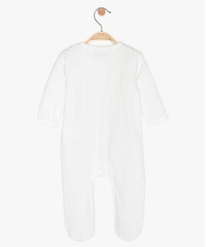 pyjama bebe avec motif ours ouverture sur lavant blanc9610401_2