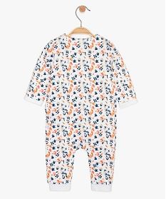 Pyjama Bebe Fille Sans Pieds Imprime Fleuri Et Volants Blanc Bebe Gemo