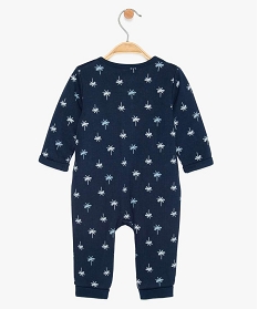 pyjama bebe garcon sans pieds imprime palmiers bleu pyjamas ouverture devant9610901_2