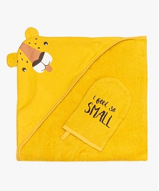 cape de bain bebe garcon avec motif lion blanc sorties de bain9611901_1