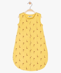 gigoteuse fine en lange double jersey a motif girafes jaune9612801_1
