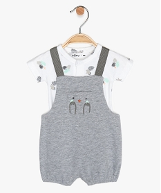 ensemble bebe garcon 2 pieces   salopette et body a manches courtes gris9614601_3
