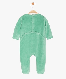 pyjama bebe garcon en velours a motif rhinoceros vert9616601_2