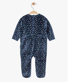 pyjama bebe fille en velours imprime all over bleu9616901_2