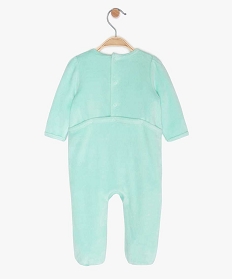 pyjama bebe fille en velours a motif panda bleu pyjamas velours9617001_2