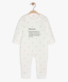 pyjama bebe sans pieds en jersey imprime etoiles beige9617201_1
