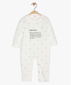 pyjama bebe sans pieds en jersey imprime etoiles beige9617201_2