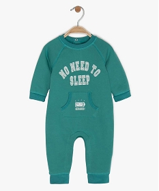 pyjama bebe garcon sans pieds en jersey bouclette vert9617301_1