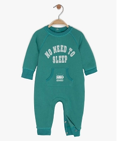 pyjama bebe garcon sans pieds en jersey bouclette vert9617301_2