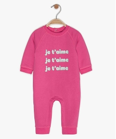 pyjama bebe fille sans pieds imprime poitrine rose9617401_1