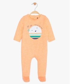 pyjama bebe garcon imprime estival en coton bio orange9617901_1