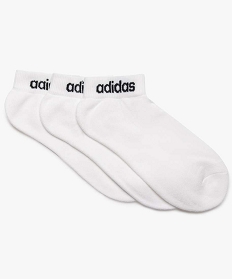 GEMO Chaussettes garçon tige basse spécial sport - Adidas (lot de 3) Blanc