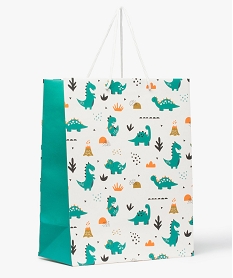 pochette cadeau bebe avec motifs dinosaures en papier recycle coloris assortis9622501_3