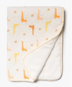 couverture bebe avec motifs girafes blanc9624101_1