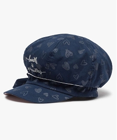 casquette bebe fille forme gavroche motifs cours bleu9625201_1