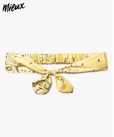 bandeau fille look bandana satine en polyester recycle jaune autres accessoires fille9627001_1