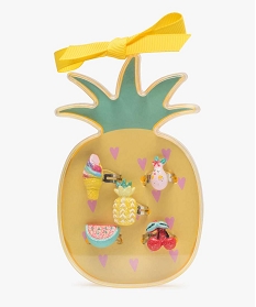 bagues enfant theme fruits (lot de 5) jaune autres accessoires fille9628601_1