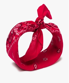 foulard femme bandana avec coton recycle rouge autres accessoires9639201_1