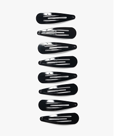 barrettes a cheveux clic-clac unies (lot de 8) noir standard accessoires cheveux9640701_2