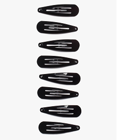 barrettes a cheveux clic-clac unies (lot de 8) noir standard accessoires cheveux9640701_4