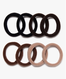 elastiques a cheveux femme en mousse (lot de 8) brun9641301_2