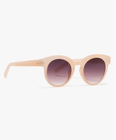 lunettes de soleil femme avec monture ronde en plastique rose9642501_1