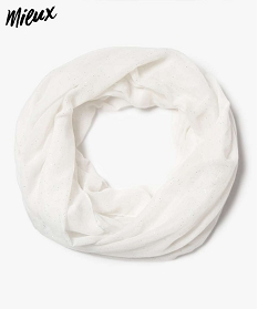 foulard femme snood paillete en polyester recycle blanc9644001_1
