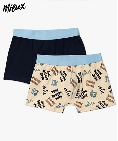 boxers garcon stretch avec coton bio (lot de 2) multicolore pyjamas9653401_1