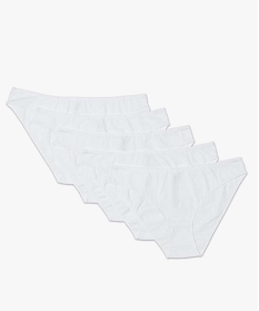 culotte femme unie en coton biologique (lot de 5) blanc9679101_1