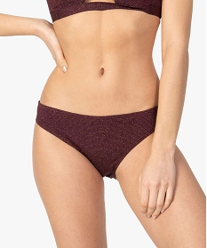 GEMO Bas de maillot de bain femme pailleté Violet