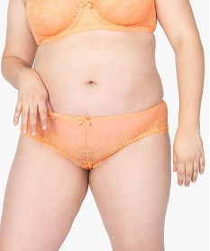 shortie femme en tulle et dentelle orange shorties9699101_1