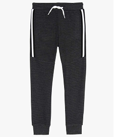 pantalon de jogging garcon avec bandes sur les hanches gris pantalons9711401_1