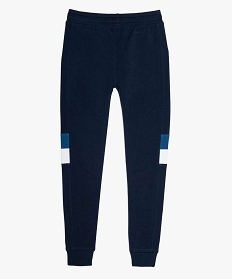pantalon de jogging garcon avec touches bicolores bleu pantalons9711501_2