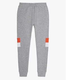 pantalon de jogging garcon avec touches bicolores gris pantalons9711601_2