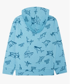 sweat garcon a capuche avec motifs requins bleu9713101_2