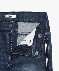 jean garcon coupe slim avec liseres sur les cotes gris jeans9714201_2