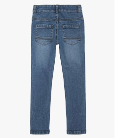 jean garcon coupe skinny 5 poches avec surpiqures contrastantes gris9714601_2
