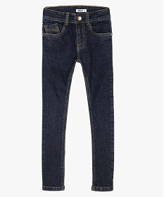 jean garcon coupe skinny 5 poches avec surpiqures contrastantes bleu9714701_1