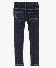 jean garcon coupe skinny 5 poches avec surpiqures contrastantes bleu9714701_2