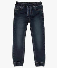 jogger garcon facon jean a taille elastiquee bleu jeans9714801_1